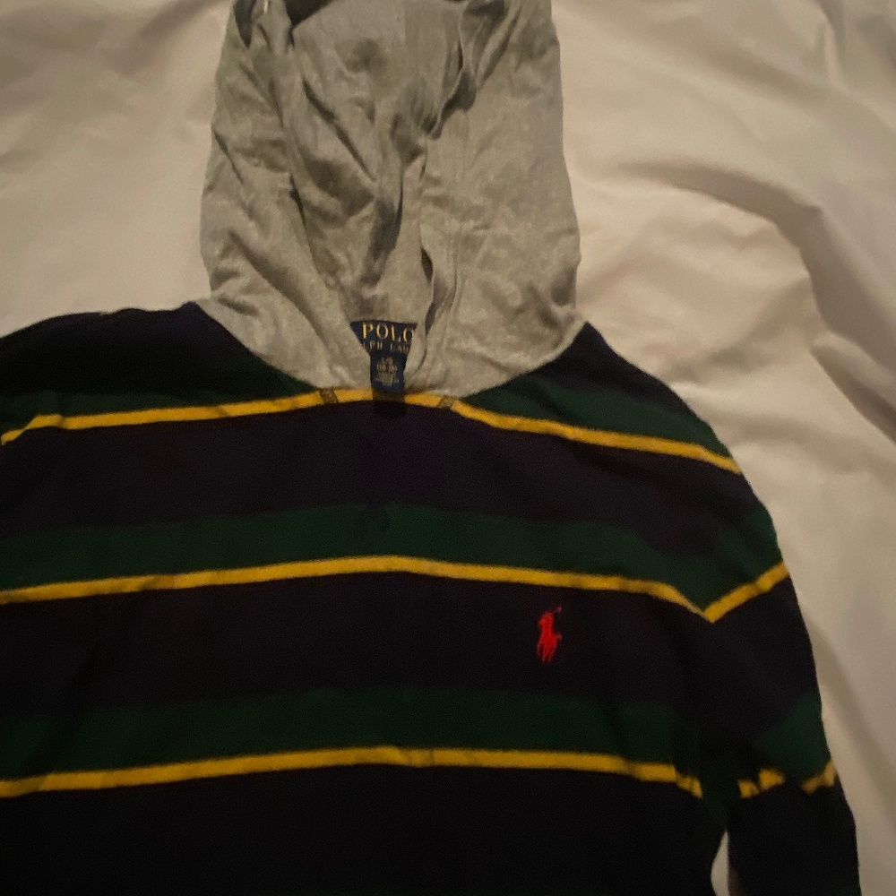 Polo Ralph Lauren shirt with hood boys size L
